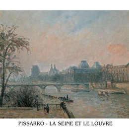 Tablou Pissaro "Sena si Luvrul" inramat
