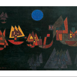 Poster de arta Klee "Corabii in intuneric"