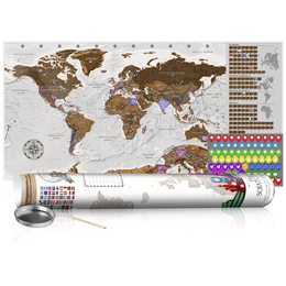 Harta răzuibilă - Grey Map - Poster (English Edition)