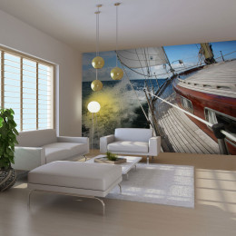 Fototapet - A boat in the sea