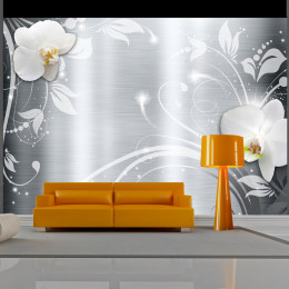 Fototapet - Orchids on steel