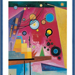 Poster Kandinsky "Rosu intens" inramat