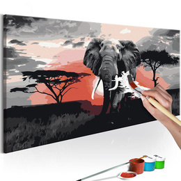 Pictura pe numere - Elefant (Africa)