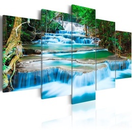 Tablou - Blue Waterfall in Kanchanaburi, Thailand