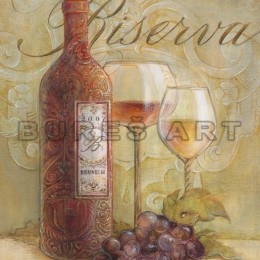 Tablou decorativ Vin si struguri inramat