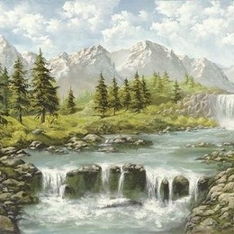 Poster de arta "Cascada I"