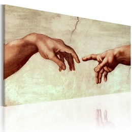 Tablou pictat manual - The creation of Adam: fragment of painting