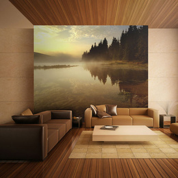 Fototapet - Forest and lake