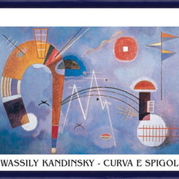 Poster Kandinsky "Curbe si colturi" inramat