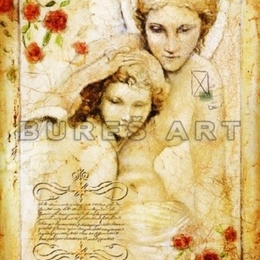 Tablou decorativ ''Dragoste materna'' inramat