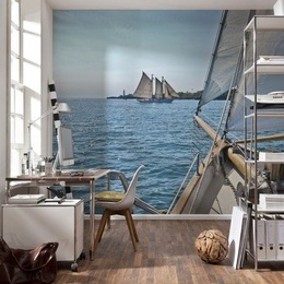 Fototapet peisaj nautic Cu panzele sus