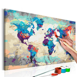 Pictatul pentru recreere - World Map (Blue & Red)