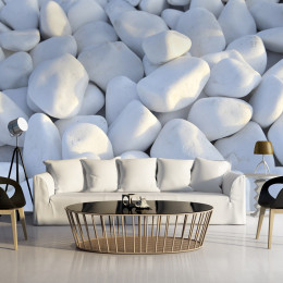 Fototapet - White Pebbles