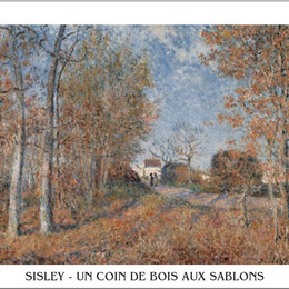 Tablou Sisley "Un colt de padure la Sablons" inramat