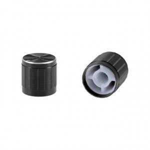 Buton aluminiu 21mm negru