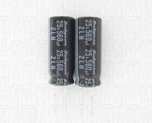 560uF/25V Rubycon Low ESR