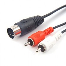 Cablu DIN 5P tata la 2x RCA tata 1,5m