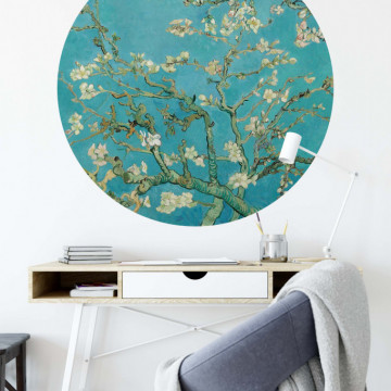 Flori de migdal - sticker rotund