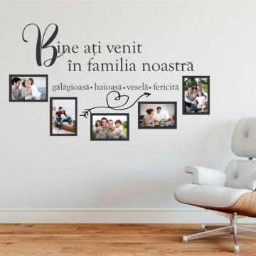 Familie fericita - sticker decorativ