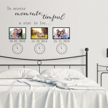 Timpul a stat in loc- sticker decorativ