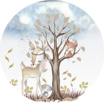 Poveste cu animalute - sticker decorativ