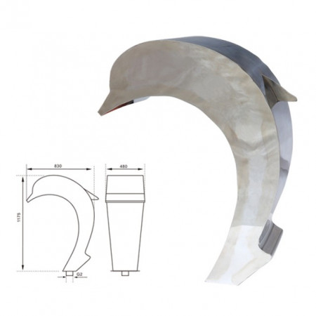 Cascada inox pentru piscina Delfin