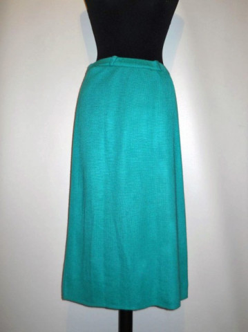 Fusta retro din tricot verde Caraibe anii '80