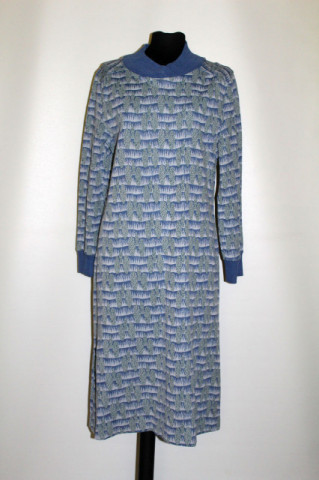 Rochie albastra "Damart" anii '70 - '80