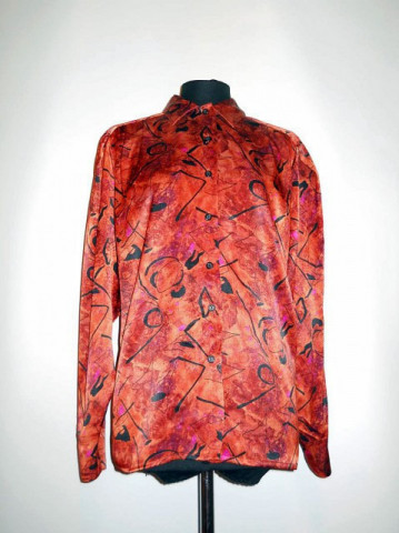 Camasa retro maro print grafic anii '80