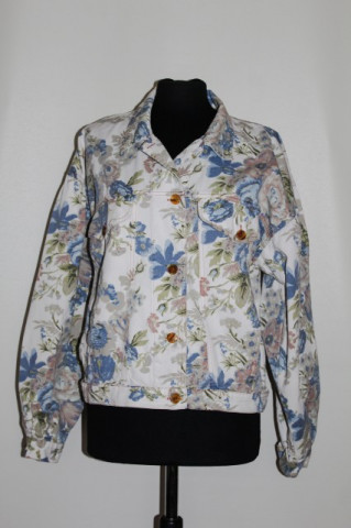 Jacheta din jeans print floral anii '90