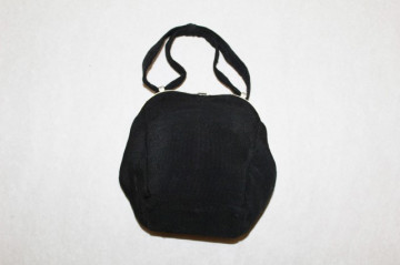 Poseta vintage din crepe negru anii '20