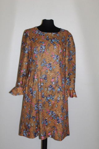 Rochie maro scortisoara print floral anii '60