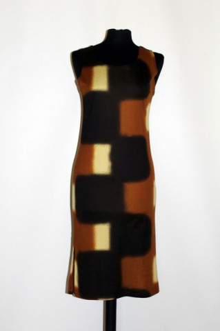 Rochie print geometric maro anii '90