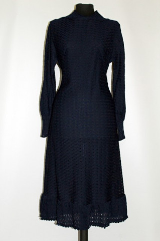 Rochie vintage dantela bleumarin anii '50