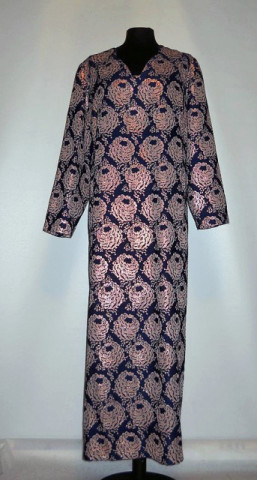 Rochie vintage din brocart albastru anii '60