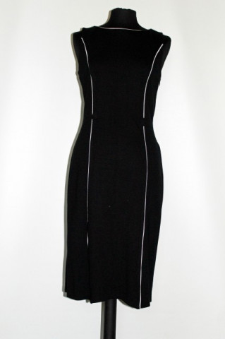 Rochie alb cu negru repro anii '60