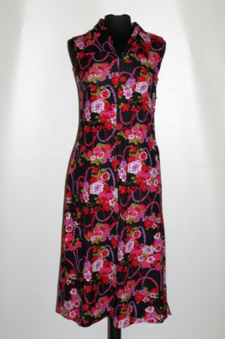 Rochie vintage cu flori multicolore anii '70