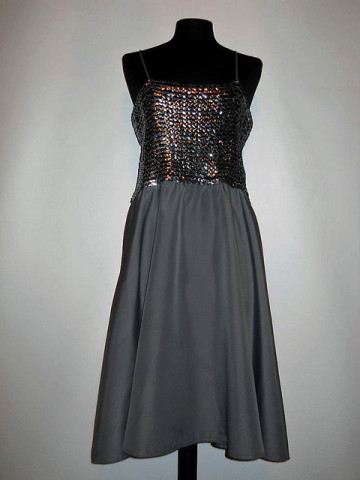 Rochie de ocazie gri anii '70
