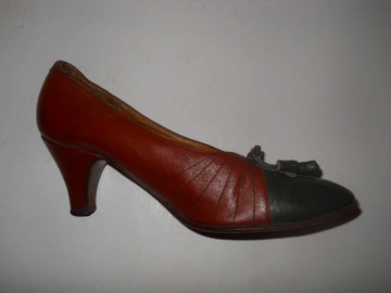 Pantofi maro cu verde anii '60
