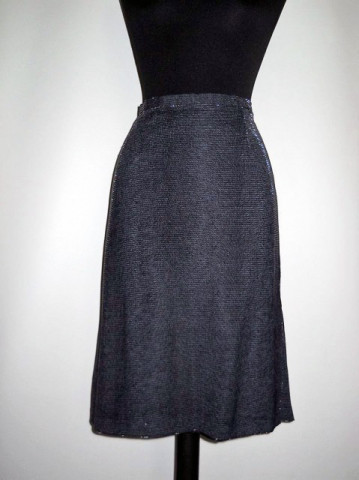 Fusta de ocazie lurex gri anii '80