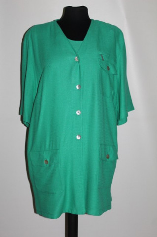 Deux pieces verde smarald anii '80