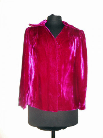 Bluza vintage din catifea de matase anii '20