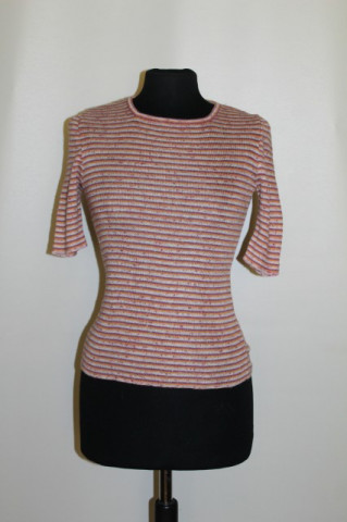 Bluza vintage tricotata cu dungi portocalii anii '70