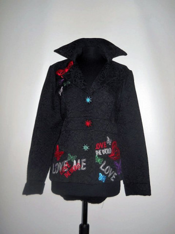 Jacheta retro broderie anii '90