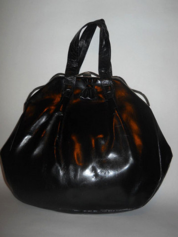 Poseta vintage piele lacuita anii '30