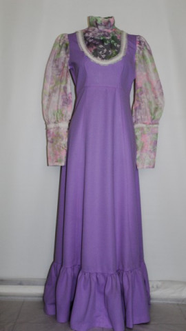 Rochie de ocazie vintage in stil victorian anii ‘60 - '70