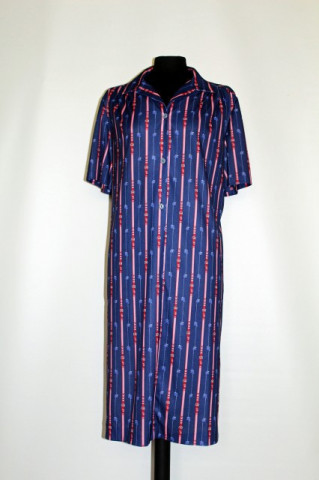 Rochie vintage print curele roz anii '70