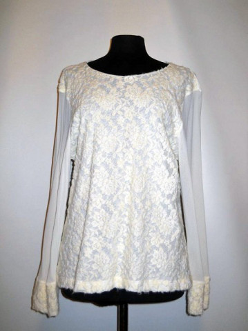 Bluza retro flori in relief anii '90