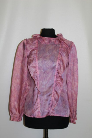 Bluza roz volanase anii '70