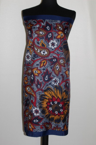 Esarfa print floral stilizat anii '70